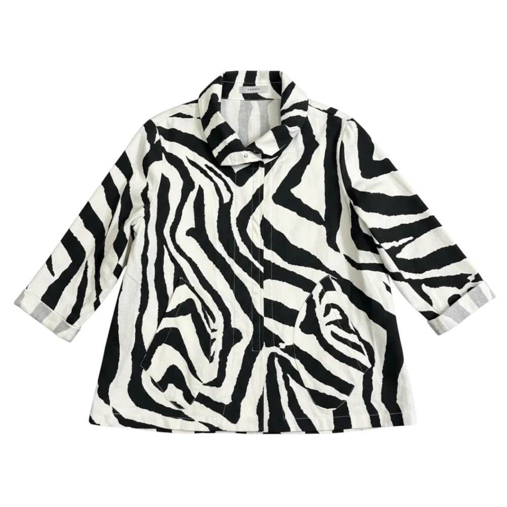 Vitamin Zebra Print Cotton Jacket